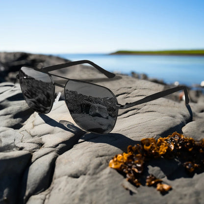 Polarized Sunglasses  for Men with Big Wide Heads Metal Glasses XXL Size Extra Large lentes de sol para hombre 8218