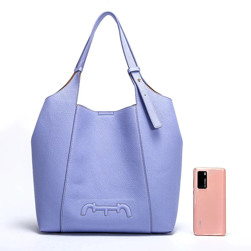 Retro Fashion Women's New Solid Color Shoulder Bag PU Material Versatile Commuter Women's Large Capacity Handbag