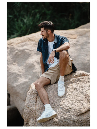 2024 Summer New  Oversize Lightweight 190g  Quick Dry Fabric Cargo Drawstring Shorts Men Cool Fishing Hiking Shorts