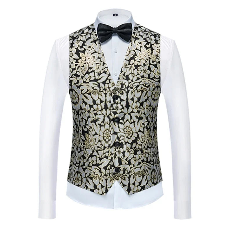 26 Colors Men's Suit Vest Single-breasted V-neck Vests Jacket Men Wedding Party Waistcoat Red Blue Green White Pink