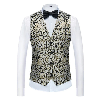 26 Colors Men's Suit Vest Single-breasted V-neck Vests Jacket Men Wedding Party Waistcoat Red Blue Green White Pink