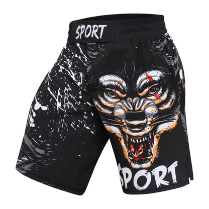 Training Fight Shorts Men's Boxing MMA Combat BJJ Grappling Fitness Muay Thai Kickboxing No Gi Shorts With Sublimation Printed