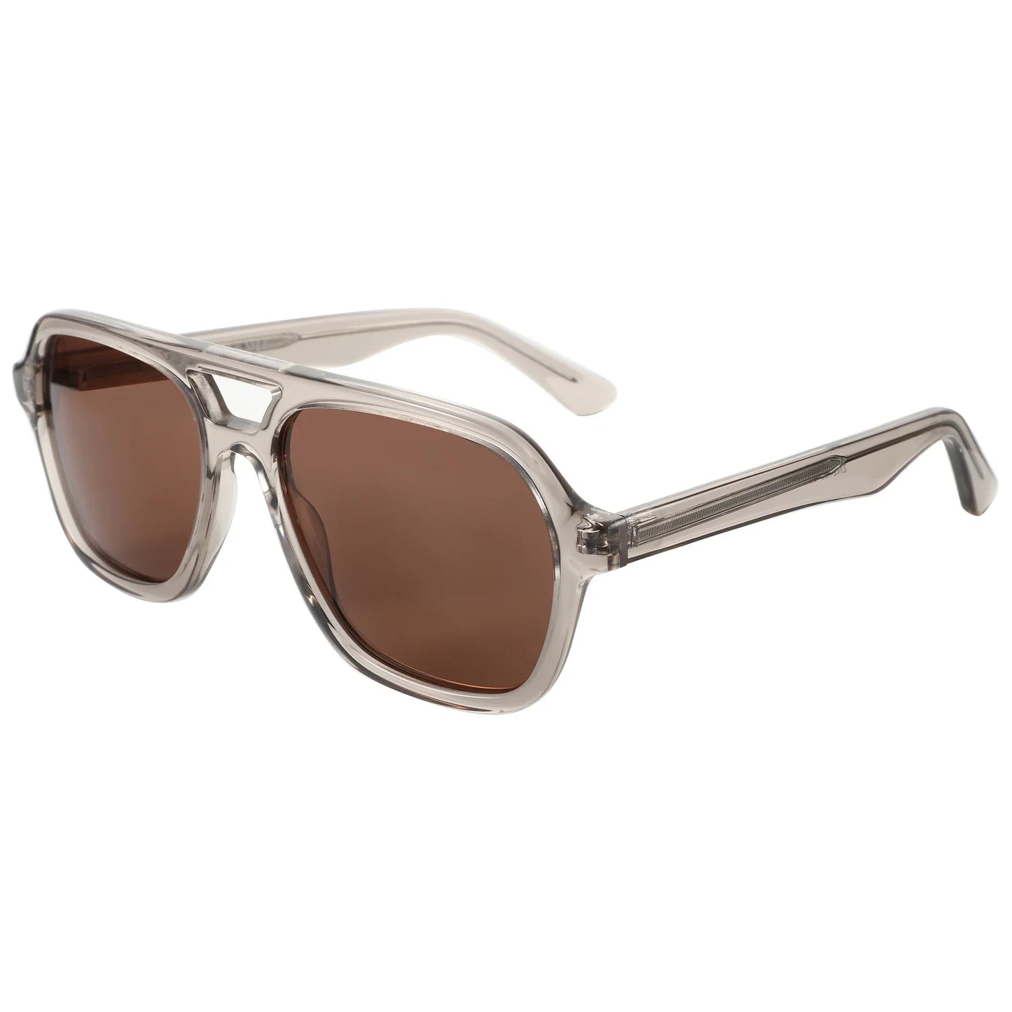 Acetate Pilot Polarized Prescription Sunglasses For Women Double Bridge UV400 Myopia Protection Grade Shade