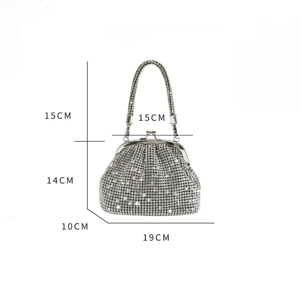Fashion Rhinestones Evening Bag Portable Clutch Bag Casual Mini Purse Crystal Handbags Party for Women