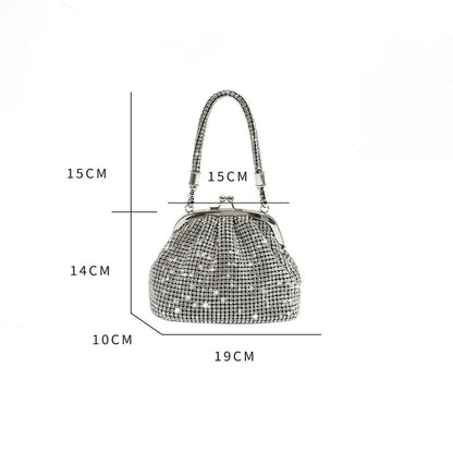 Fashion Rhinestones Evening Bag Portable Clutch Bag Casual Mini Purse Crystal Handbags Party for Women