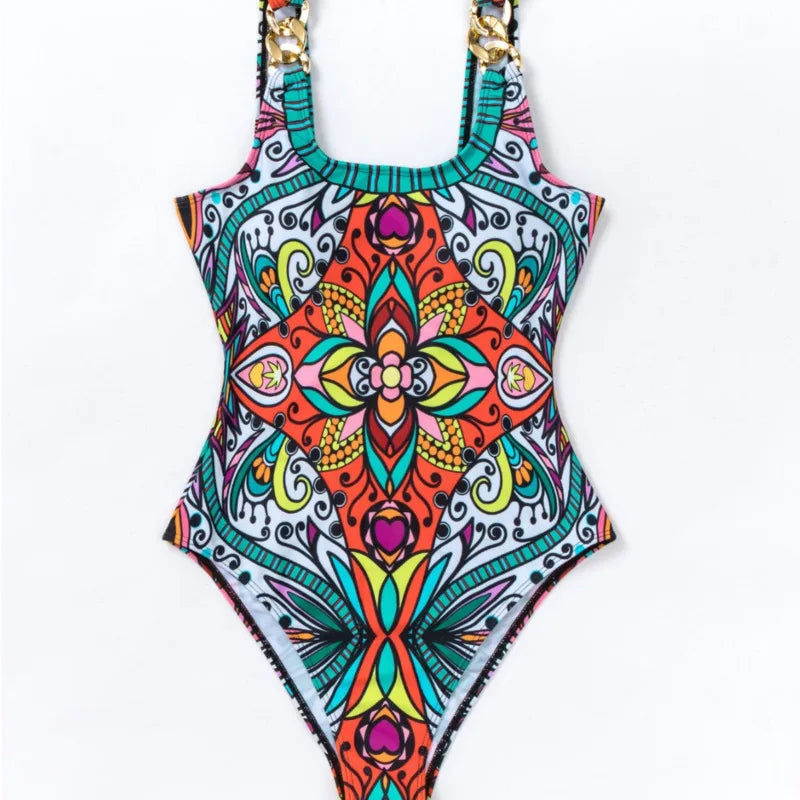 Sexy Print Swimwear Female One Piece Swimsuit Closed Push Up Women's Swimming Wear Bathing Suits Bodysuit Beach Pool Bather 2025