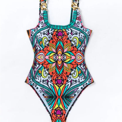 Sexy Print Swimwear Female One Piece Swimsuit Closed Push Up Women's Swimming Wear Bathing Suits Bodysuit Beach Pool Bather 2025