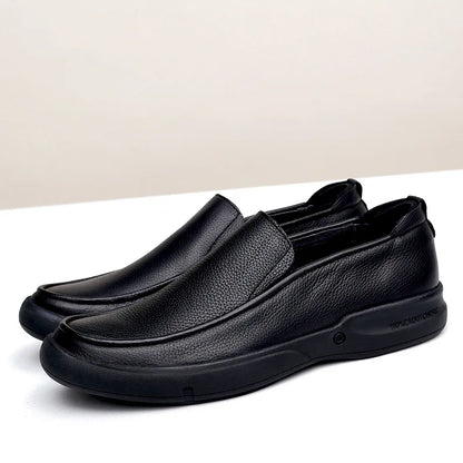 Leather Men Formal Shoes Luxury Brand 2026 Men's Loafers Dress Moccasins Breathable Slip on Black Driving Shoes Plus Size 37-48