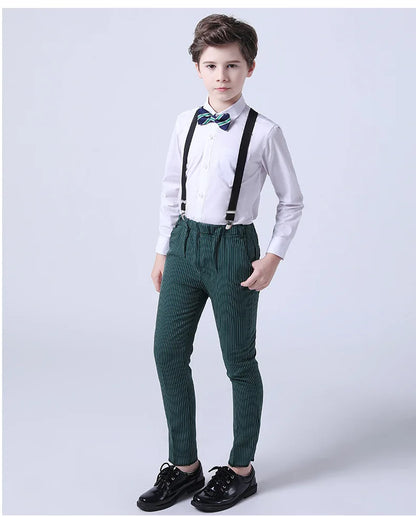 Boys Summer Wedding Suit Kids 1Year Birthday Vest Pants 2PCS Formal Suit Child Party Ceremony Costume Teenager Photography Suit