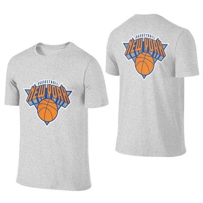 100% Cotton New York Basketball T-Shirt Men's Double Sided T Shirt Men O-Neck Summer Shirts Tops Oversized
