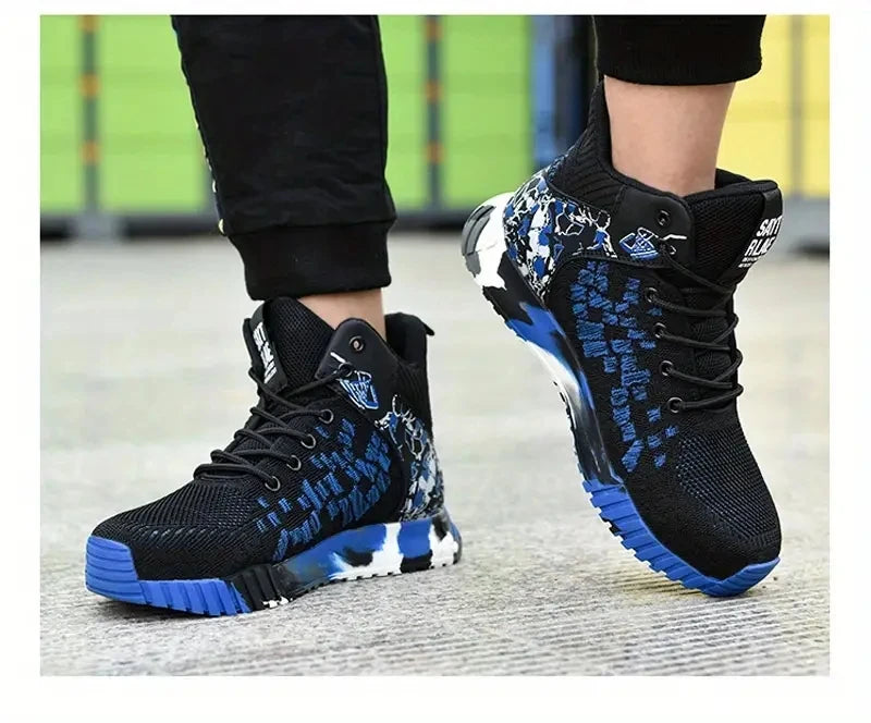 High Top Protective Safety Shoes Men Steel Toe Work Shoes Men Women Work Safety Boots Anti Smash Safety Indestructible WorkBoots