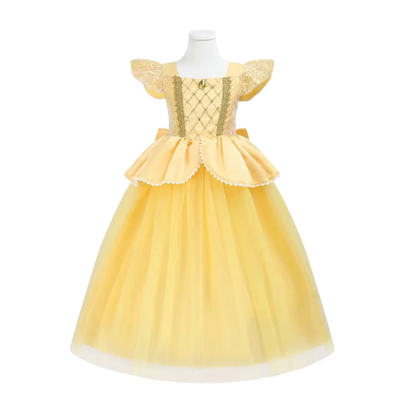 Belle Princess Dress Girls Cosplay Beauty and The Beast Cinderella Snow White Costumes Kids Halloween Carnival Clothes