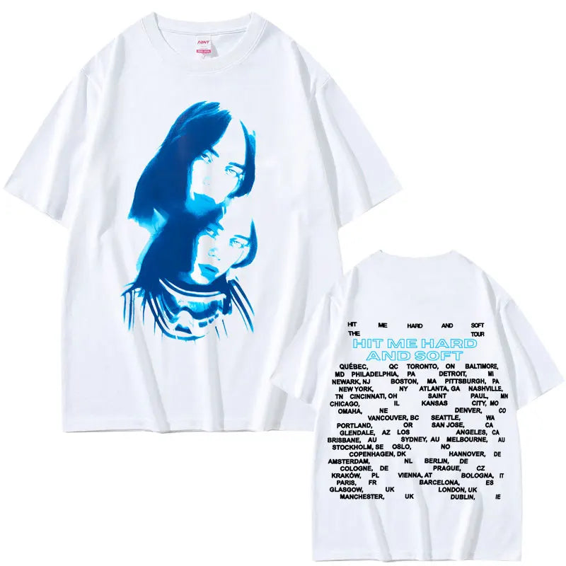 Hit Me Hard and Soft You Need A Seat I'll Volunteer Same Style T-shirts Men Women Fashion Pop Music T Shirts Oversized T-shirt
