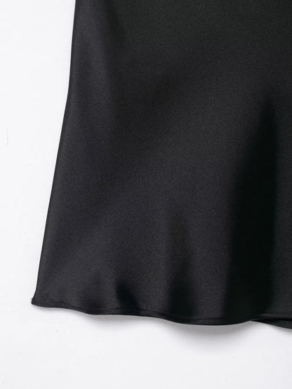 Elegant Women Lace Splice Sexy Satin Sling Tops 2026 Spring Summer Fashion Female V-Neck Backless Slimming Underwear Vest