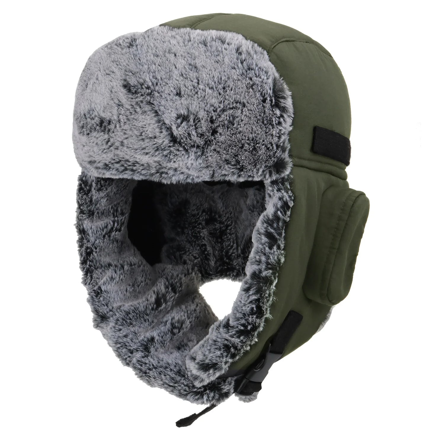 Men's Trapper Hat With Faux Fur Linning Eskimo Windproof Waterproof Winter Warm Hats Ushanka Hunting Skiing Hat