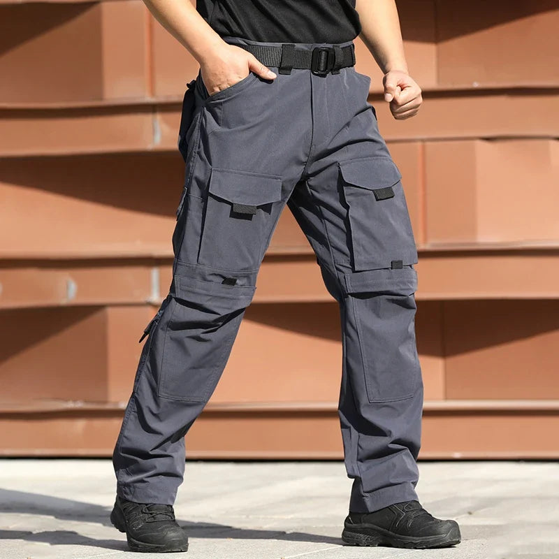 Outdoor Waterproof Work Pants Men Field Combat Tactical Trousers Spring Autumn Wear-Resistant Multi-pocket Training Cargo Pants