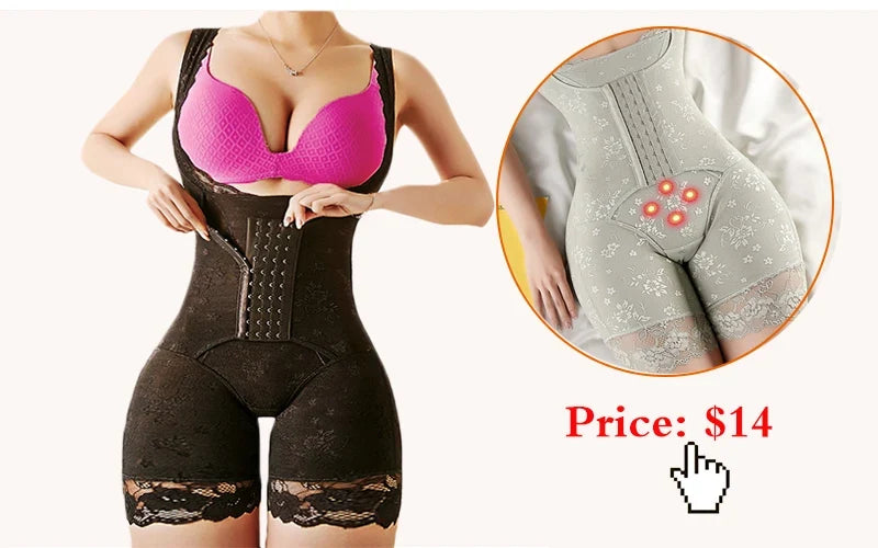 Ribbed Tummy Jumpsuit Daily Shaper Bodysuits Light Control Compress Tummy Control Open Crotch Shapewear Suits Open Crotch