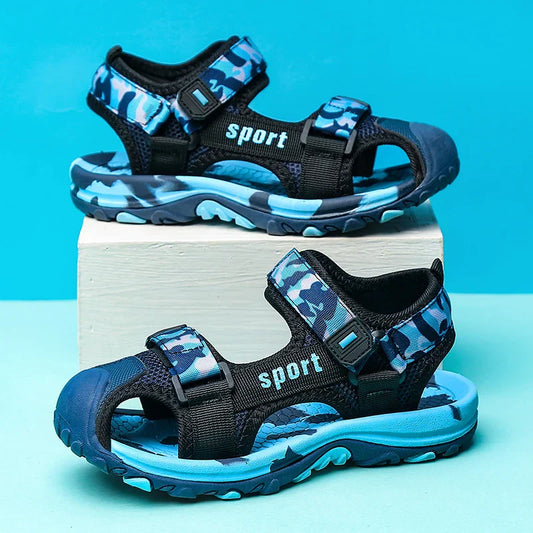 Camouflage Boy Sandals Kids Summer Shoes 2026 New Fashion Beach Outdoor Water Barefoot Shoes Sneaker Casual Sports Sandals