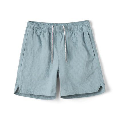 2026 Summer New Lightweight 100gsm Fabric Shorts Men Drawstring Elastic Waist Oversize Casual Outdoor Beach Shorts