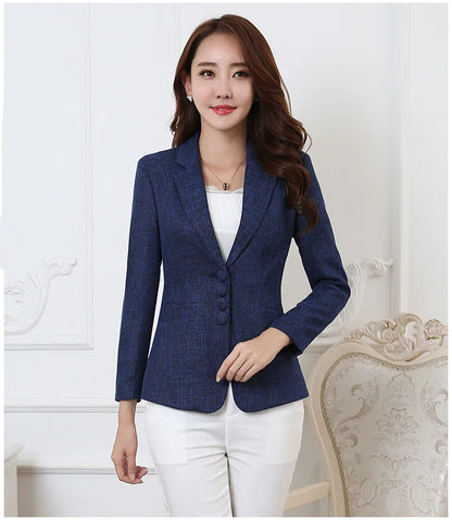 Fashion Women Blazers Jackets Work Office Lady Suit 2025 Slim Single Breasted Business Female Blazer Coats Formal Veste Femme