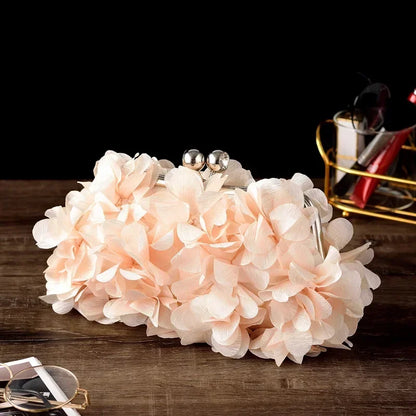 Wedding Dress Bag 8 Colors White Bride Clutches Ladies Blue Party Handbag Woman Purple Evening Flower Bags Floral Wedding Clutch