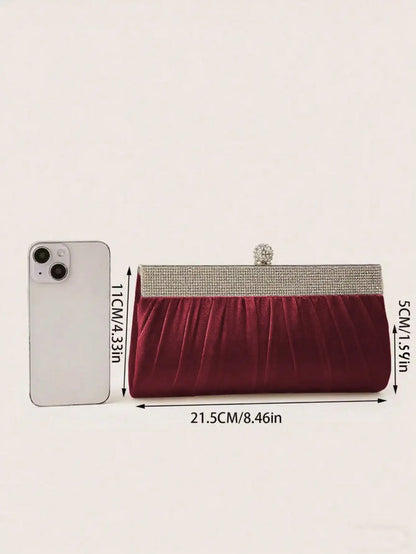 Fashionable, elegant, sparkling rhinestone women's clutch, evening bag, party bag, exquisite and charming ball banquet bag.