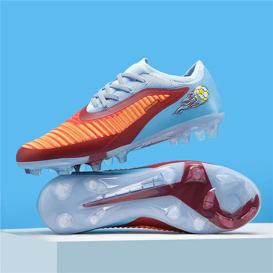 New Men Football Boots Outdoor Sport Boys Long Spikes Training Cleats Soccer Shoes Adult Non Slip Breathable Match Comfortable