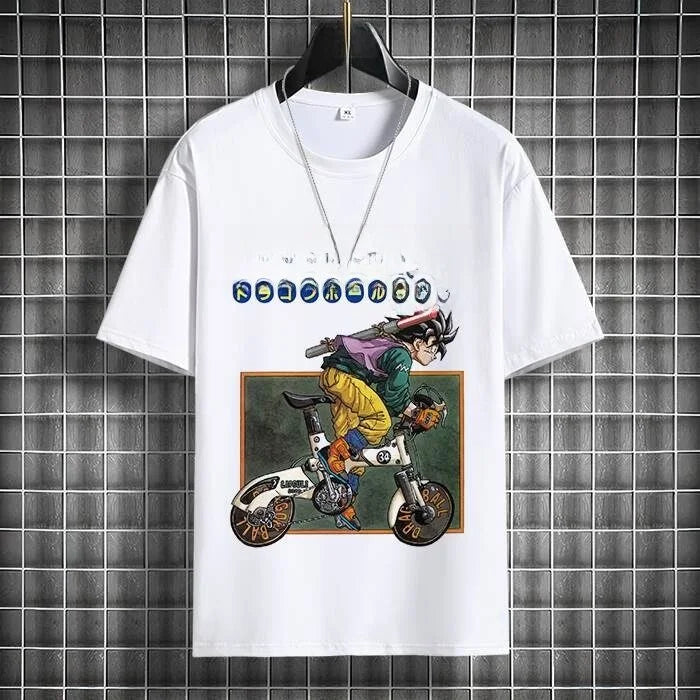 2026 Summer Dragon Ball Z Summer Trendy Short Sleeve Loose Fit T-Shirt Collaborative Release Bird Mountain Memorial Anime Goku