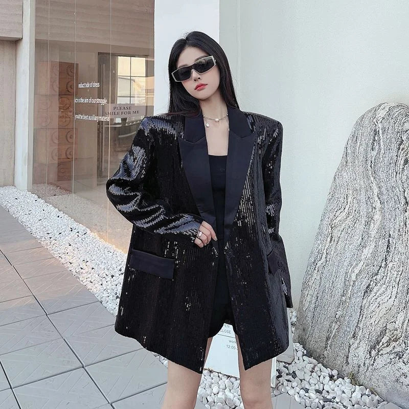 Fashion High-Quality Blazer Jacket Women 2026 New Autumn Long SleeveTemperament Casual  All-Match Ladies Suit Outerwear Tops