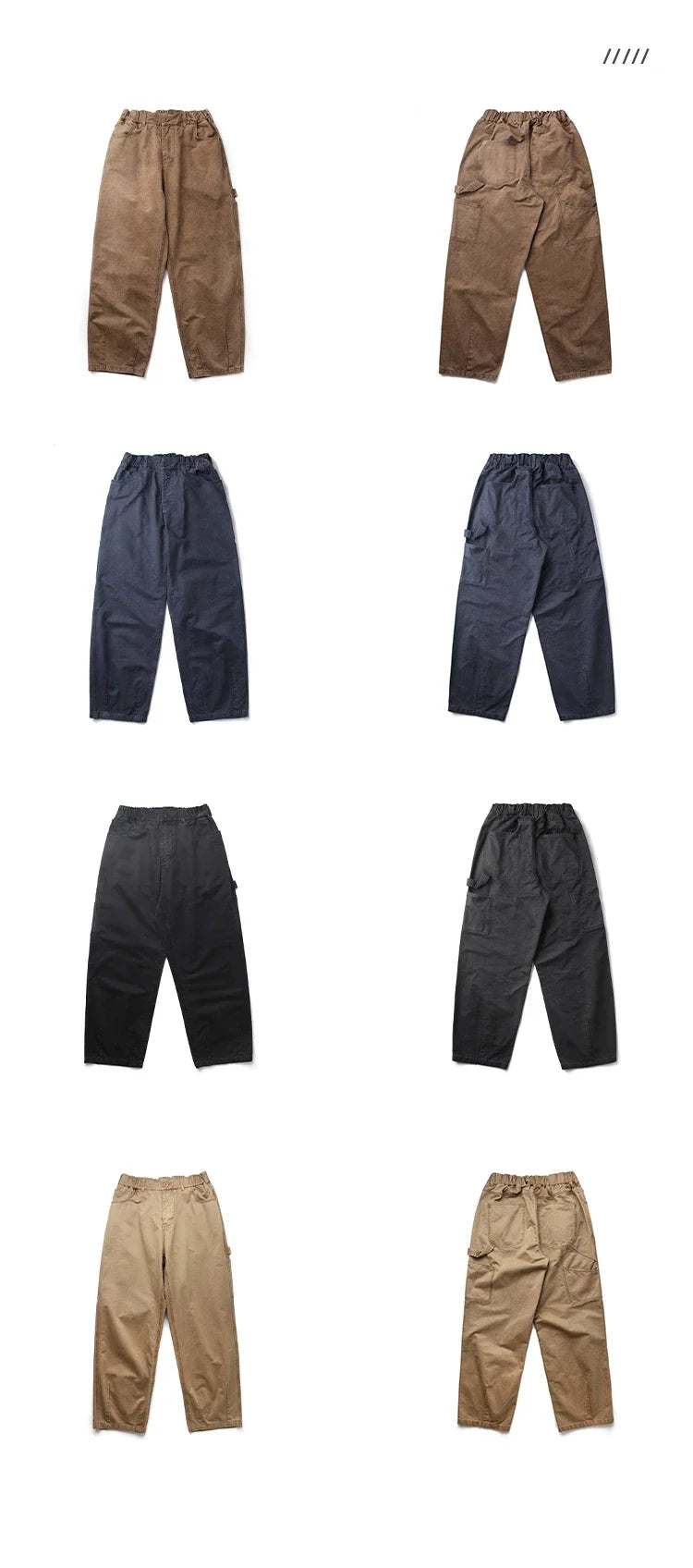 Korean Streetwear High Quality Double Gauge Twill Wash Cargo Pants For Men Clothing Harajuku Cotton Casual Straight Leg Trousers