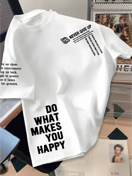American-style Minimalist Summer New Men  T-shirt Suitable for Daily Wear Versatile and Trendy 100% Pure Cotton Soft Material