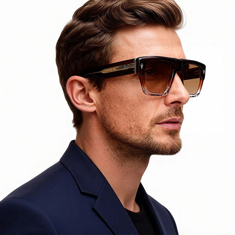 2026 High Quality Handmade Square Acetate UV Protection Men Sunglasses Prescription Myopic Retro Eyewear Men Women Reading Glass