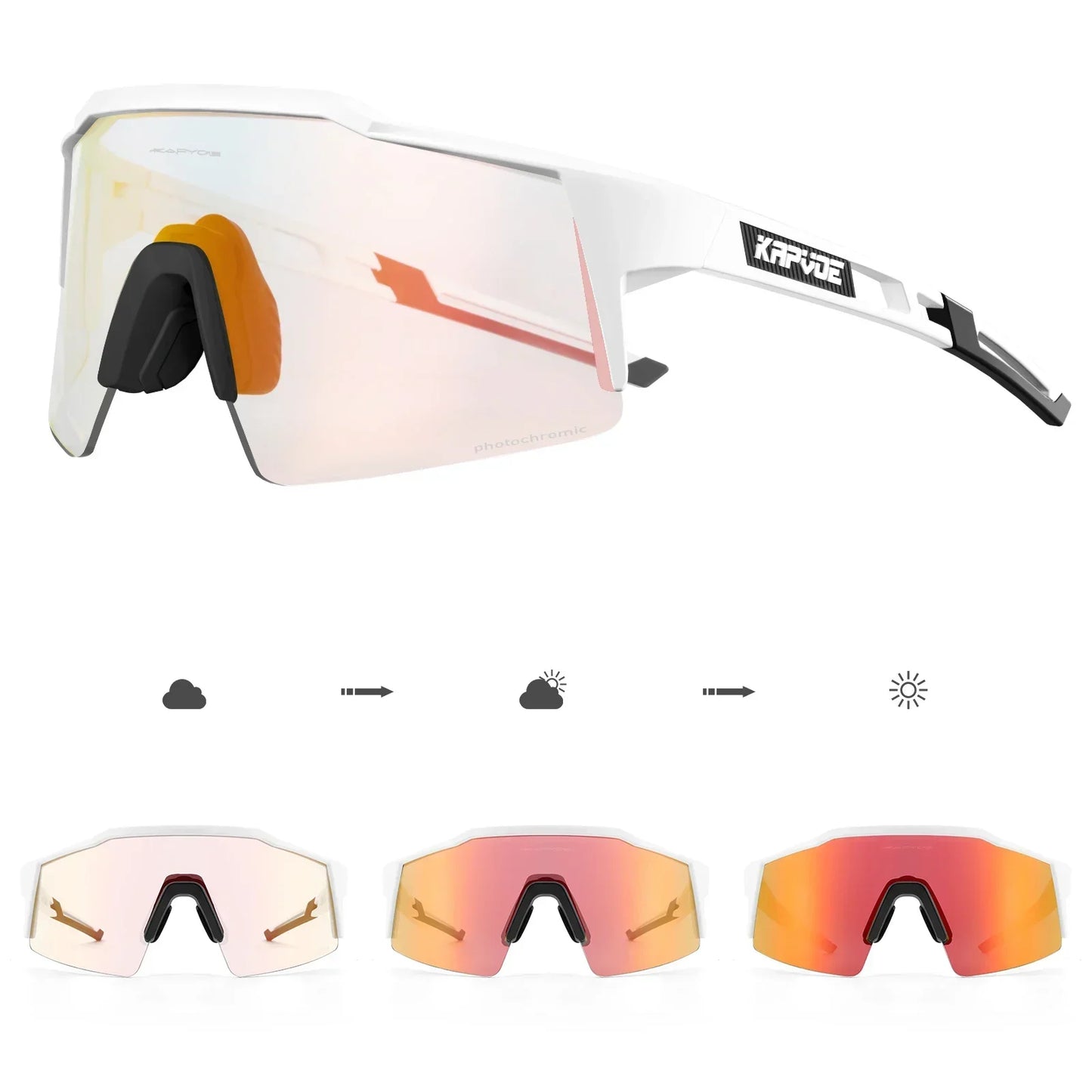 Red Photochromic Cycling Sunglasses for Men Blue Photochromic Cycling Glasses Mountain New Bicycle Goggles Eyewear Sports