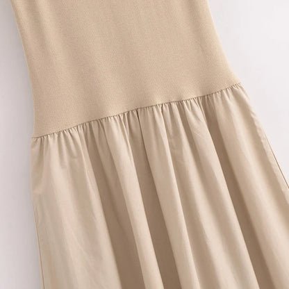 Knitted Dresses 2025 Woman Sleeveless Black Long Dress Women Bodycon Summer Solid Dresses One Pieces Midi Casual Dresses