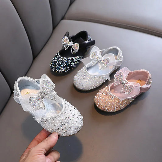 Girls Princess Shoes Children Party Dance Shoes Student Spring Autumn New Flats Kids Performance Shoes