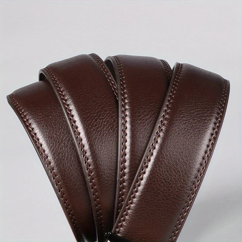 Versatile Men's Leather Belt With Micro Adjustable Feature, Ideal For Dressing Up Any Outfit, Great Gift Option For Any Occasion