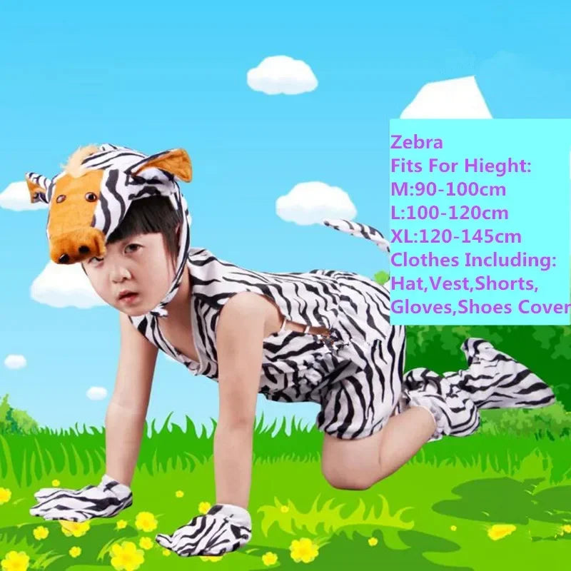 Cute Multiple Animal Costume Children Kids Boys Girls Summer Short Cosplay Costumes  Carnival Party Dress Halloween