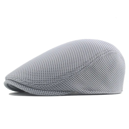 Men Women Hat Adjustable Newsboy Beret Ivy Cap Cabbie Flat Caps  Breathable Mesh Summer