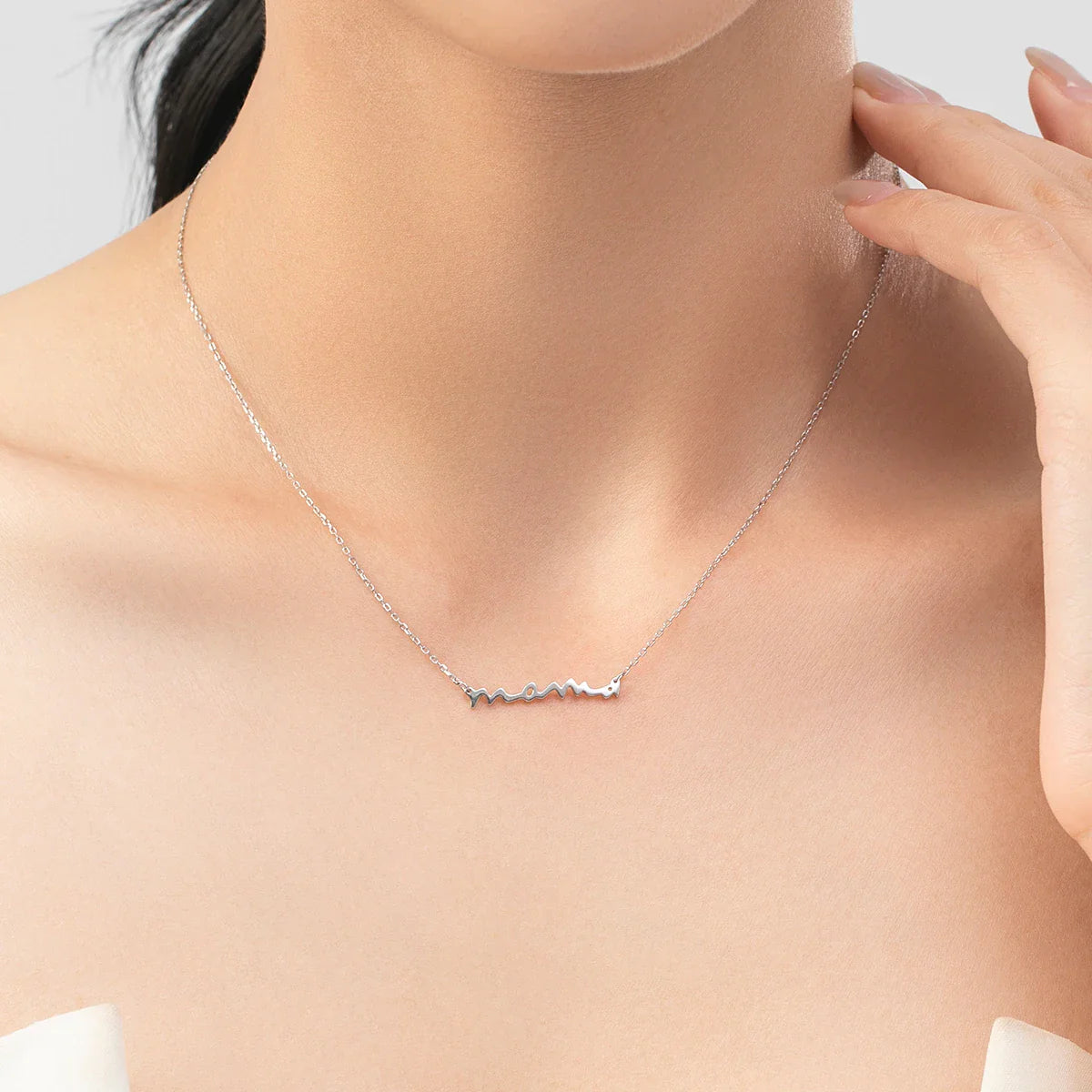 Classic Design 925 Sterling Silver Letter Mama Pendant Necklace For Women Mom Mama Mother's Day birthday Christmas Gift
