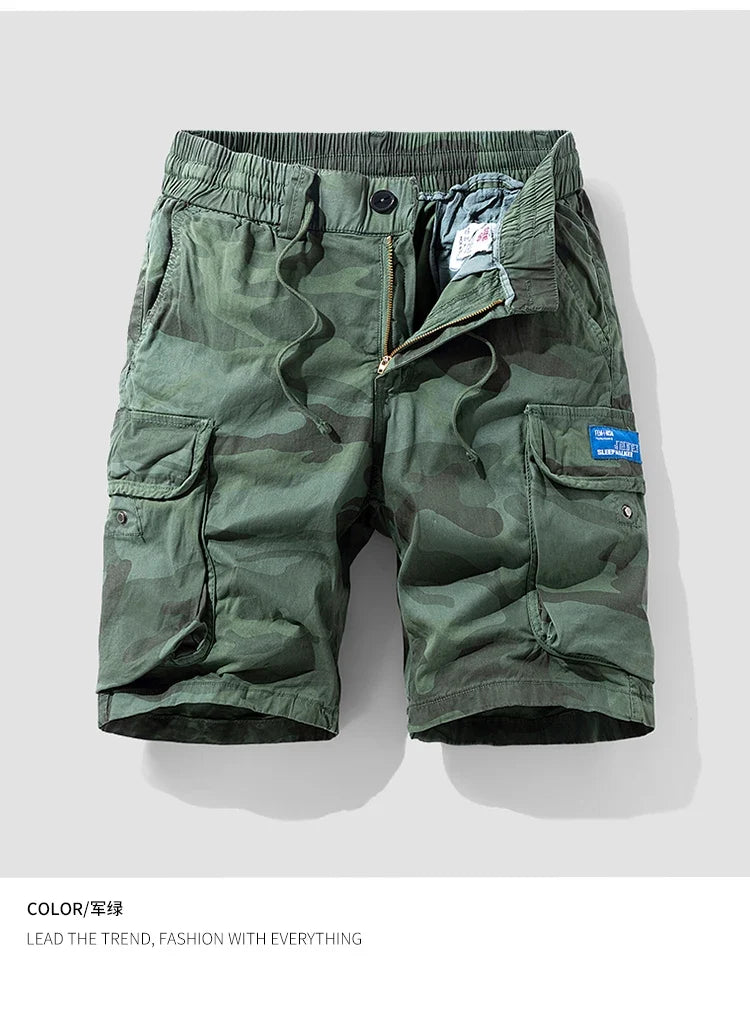 Sports Outdoor Casual Breathable Straight Leg 5 Inch Street Short Pants Men's New Summer Trend Brand Wide Loose Cargo Shorts