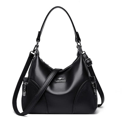 The New Style Bag Leather Luxury Handbags Women Bag Designer Solid Color Women Shoulder Messenger Bags for Women 2024 Sac A Main
