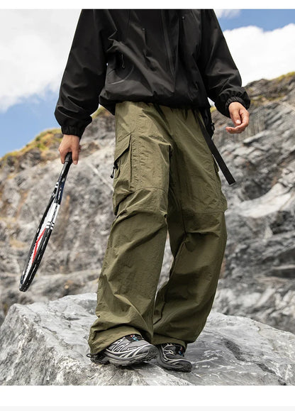 Outdoor Hiking Pants Male Waterproof Wear-Resistant Trekking Paratrooper Trousers Autumn Breathable Mountaineering Cargo Pants