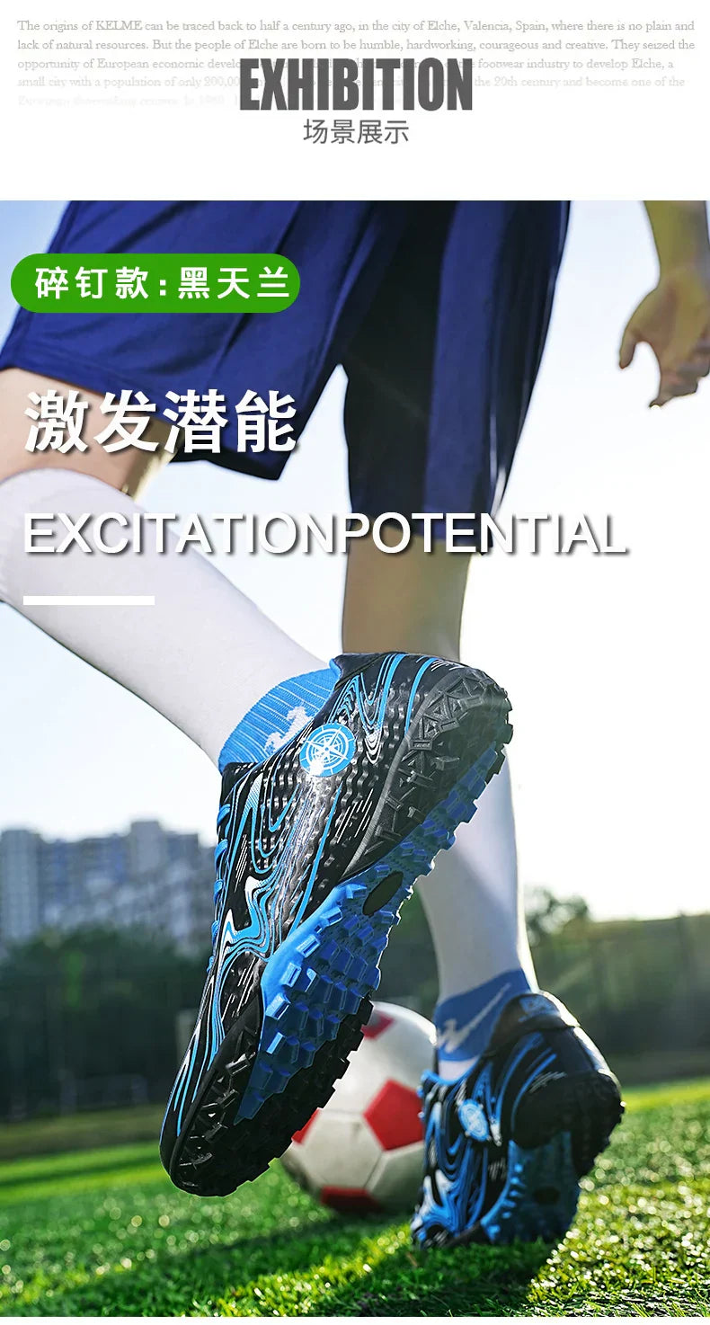 Men's football shoes with stud pattern for men, women, children, boys, teenagers, sports sneakers, outdoor training shoes