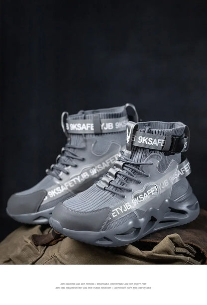 steel toe safety boots for men protective shoes industrial safety shoe woman light work shoes anti-puncture work safety sneakers