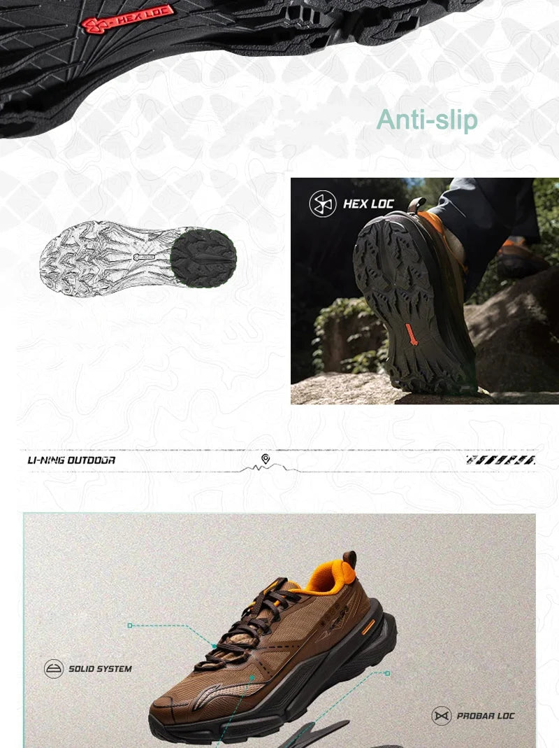 Unisex AXL FLIT Outdoor COUNTERFLOW Hiking Shoes BOOM Cushion Lightweight High Rebound LiNing Leisure Sneakers AHTV027