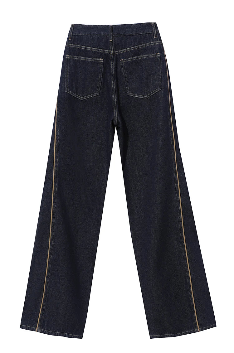 Jeans Pants For Woman 2025 Winter New Cotton Warm Medium And Low Waist Pants Wide Leg Loose Denim Trousers Women 12544157