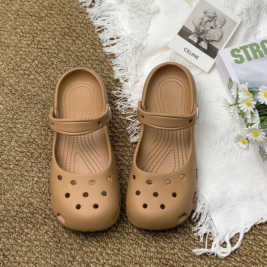 Kids'Casual Sandals EVA Summer Fashion Outdoor Soft Bottom Children Breathable Anti-slip Beach shoes Black White Size 36-41