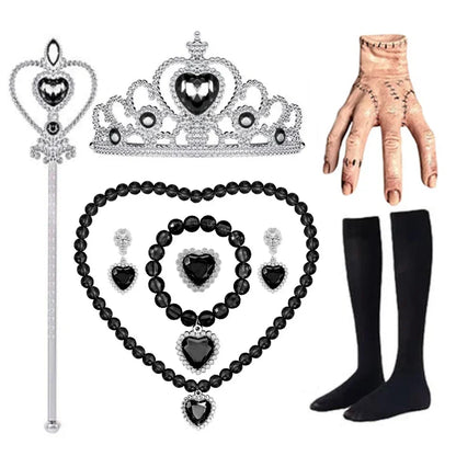 Black Princess Costume Girls Kids Black Gothic Dress