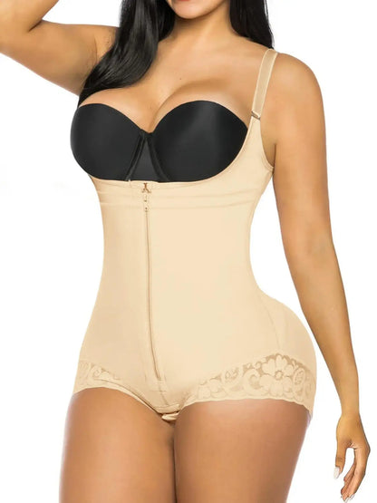1 Pc Shapewear For Women Tummy Control Fajas Colombianas Body Shaper Zipper Open Bust Bodysuit