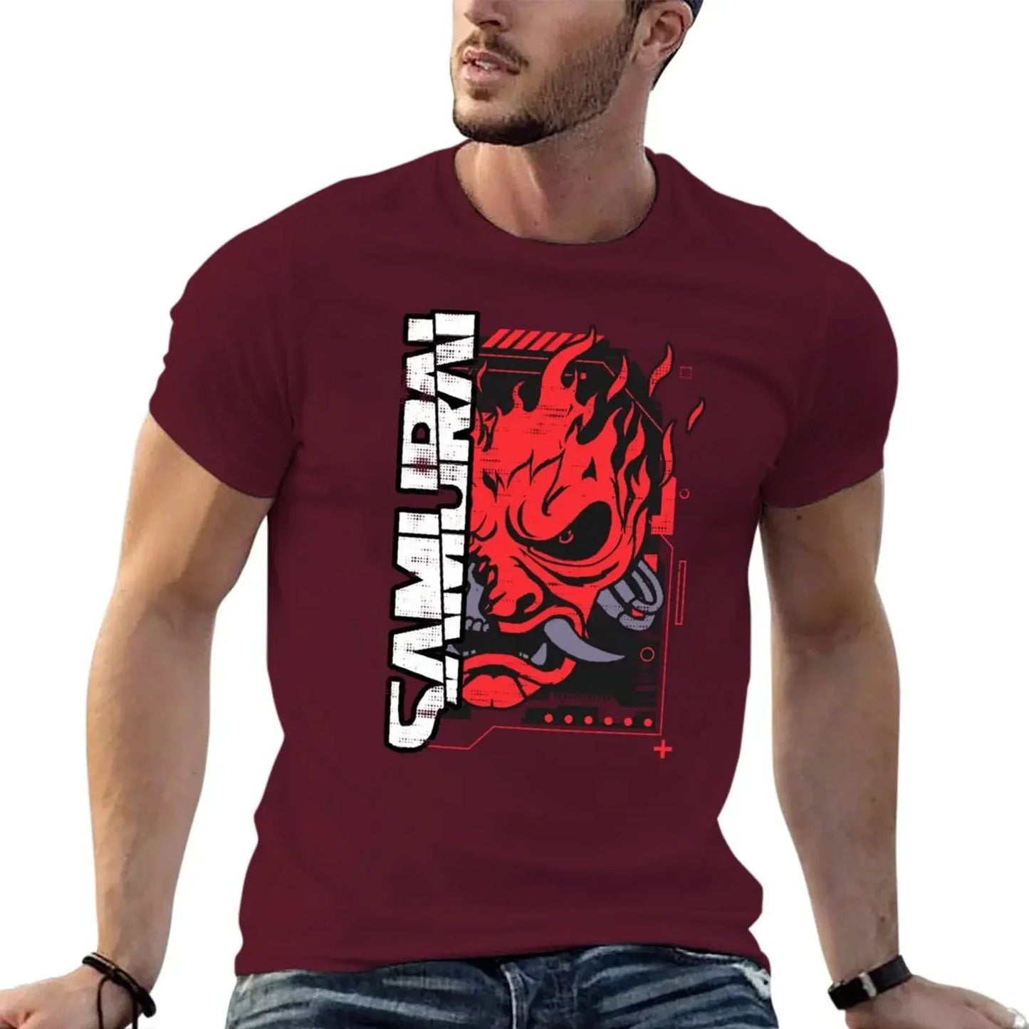 samurai rock band T-Shirt oversizeds rapper graphic tees graphic tee shirt man clothes mens graphic t-shirts hip hop